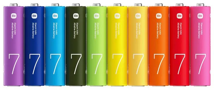Батарейки Xiaomi AAA Rainbow Batteries комплект 10шт BHR5394GL	