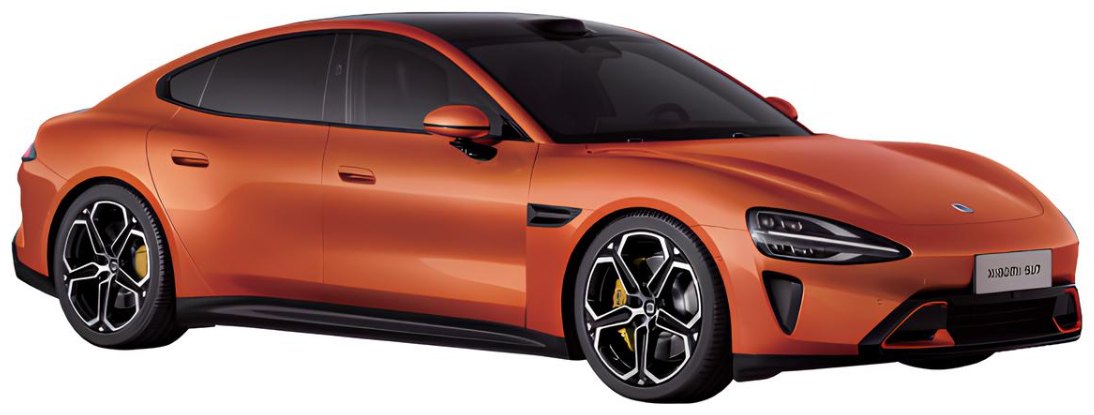 Модель автомобиля уменьшенная Xiaomi SU7 1/18 Die-cast Model Car оранжевый BHR08KOGL